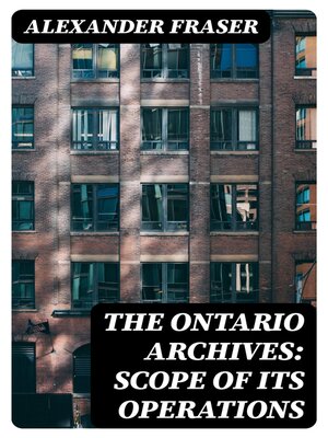 cover image of The Ontario Archives